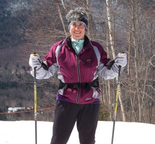 Ruth skiing