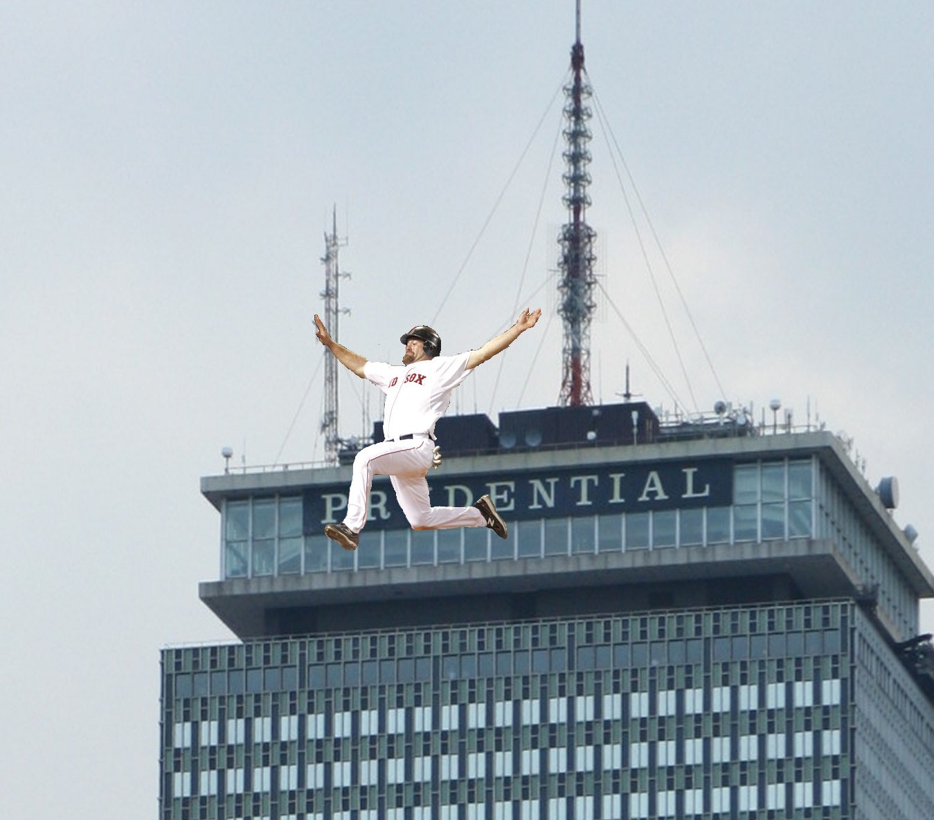 Youk jumping from the Pru